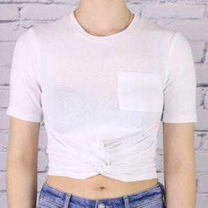 Aritzia Wilfred Free white tie textured tshirt r3